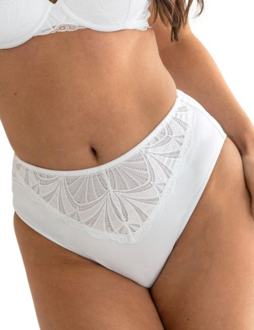 Pour Moi New Romance High Waist Brief - White