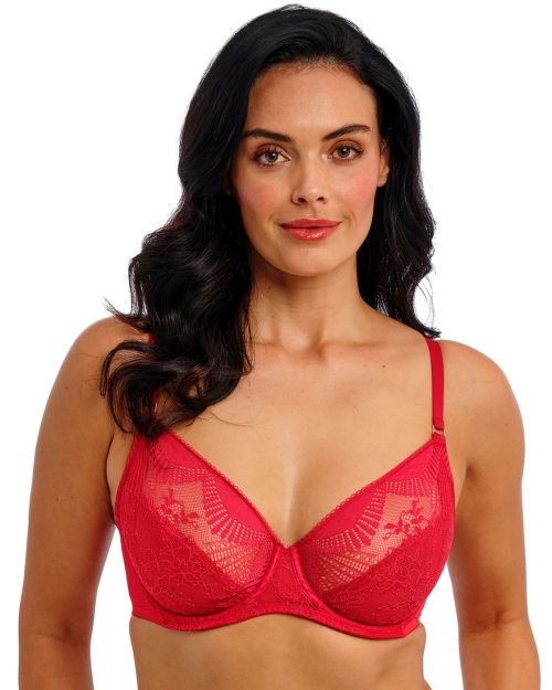 Wacoal Sensu Lace Underwired Bra - Salsa