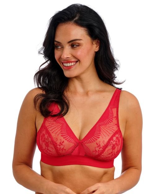 Wacoal Sensu Lace Non Wired Bralette - Salsa