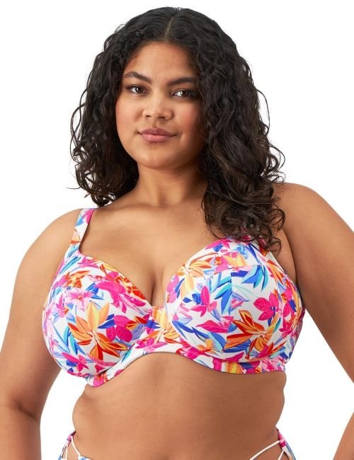Elomi Savaneta Plunge Bikini Top - White