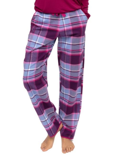 Cyberjammies Hazel Brushed Check Pyjama Bottoms - Dark Purple Mix