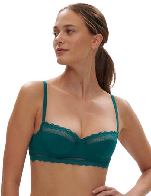 Simone Perele Destinee Half Cup Bra - Pavo Blue