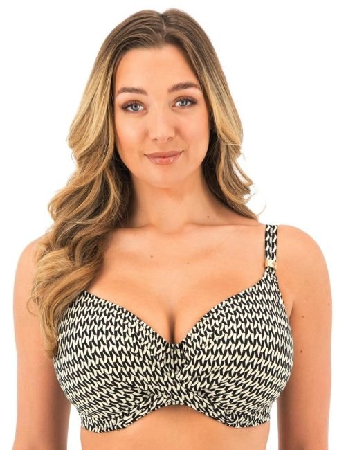 Fantasie Koh Lipe Full Cup Bikini Top - Black and Cream
