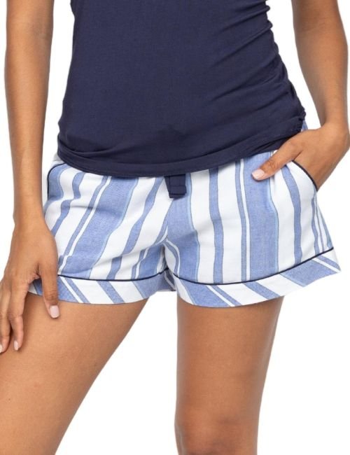Cyberjammies Alpes Striped Pyjama Shorts - Blue Mix
