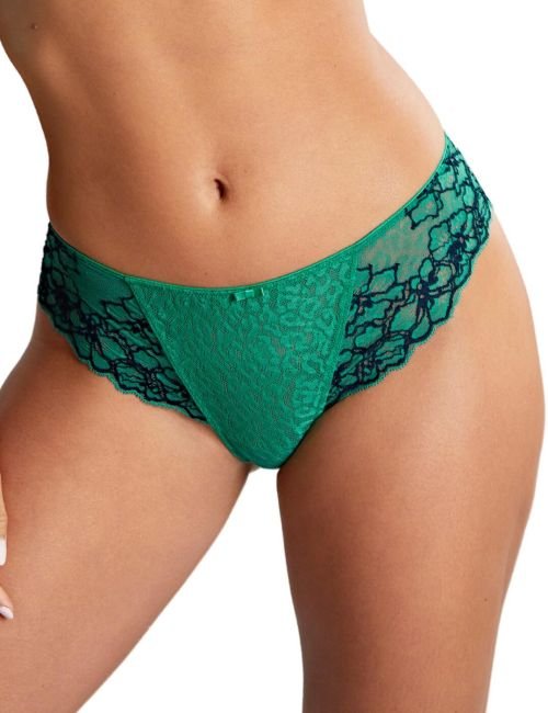 Panache Envy Brazilian Brief - Emerald Leopard