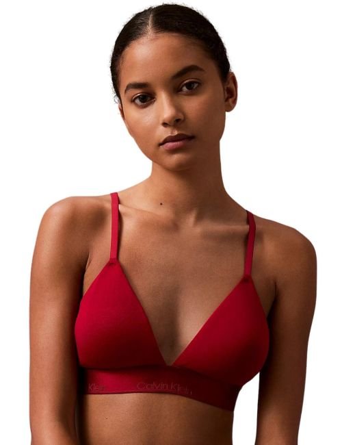 Calvin Klein Modern Cotton Holiday Lightly Lined Triangle Bra - Juneberry