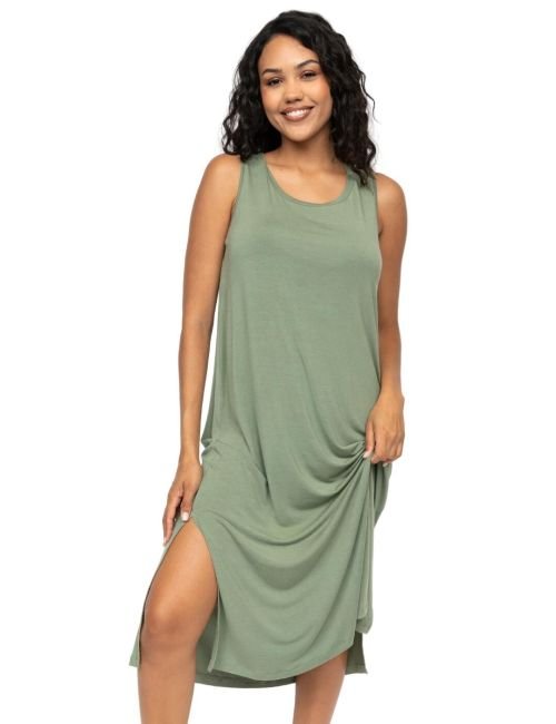Cyberjammies Lea Jersey Long Nightdress - Sage Green