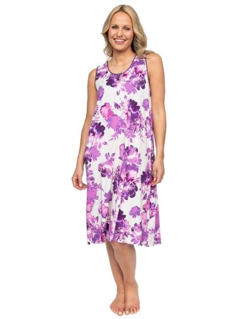 Cyberjammies Nora Rose Elsie Floral Print Long Nightdress - Cream Mix