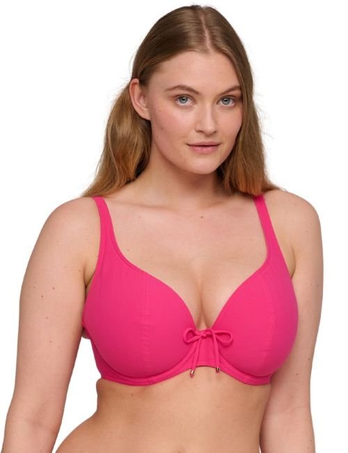 Prima Donna Swim Aswan Padded Plunge Bikini Top - Dragon Fruit