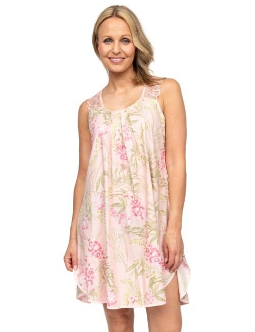 Cyberjammies Nora Rose Sally Floral Print Swing Nightdress - Peach