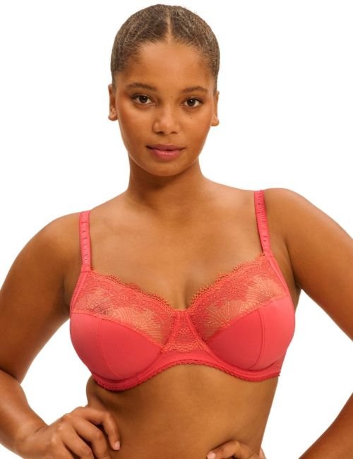 Simone Perele Allure Full Cup Support Bra - Coralia Red