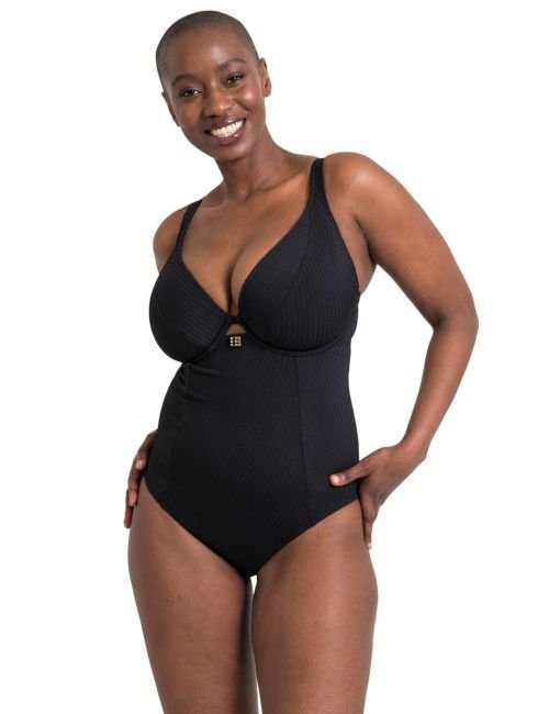 Curvy Kate Jet Set Plunge Swimsuit - Black