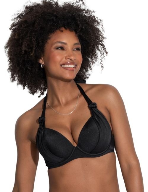 Pour Moi St Kitts Boost Push Up Bikini Top - Black