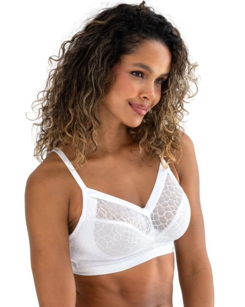 Pour Moi Geo Sculpt Fuller Bust Non Wired Bralette - White