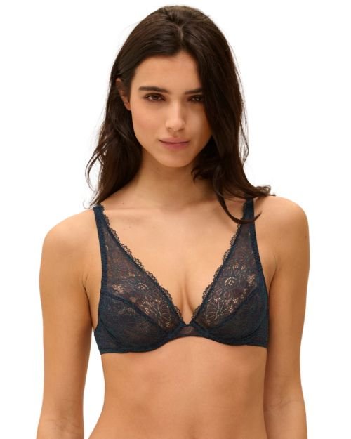 Simone Perele Poeme Underwired Triangle Bra - Sapphire