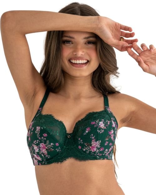 Pour Moi Bliss Non Padded Side Support Bra - Forest Floral
