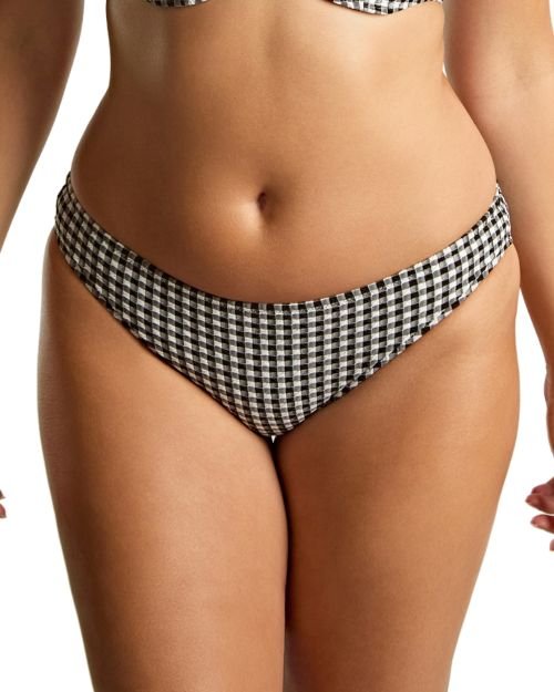 Panache Gingham Classic Bikini Brief - Black Gingham