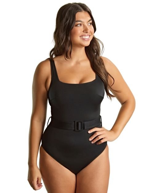 Panache Signature Serena Sqaure Neck Swimsuit - Signature Black