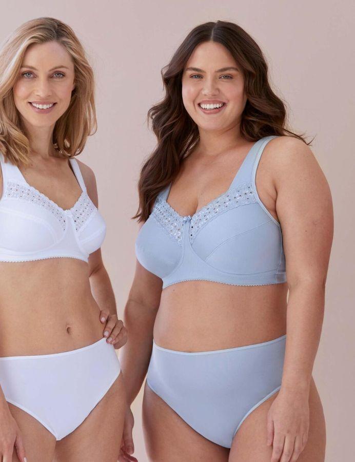 thumbnail image 2 of 9/mo - Finance Miss Mary Of Sweden Broderie Anglaise Women's Non-Wired Comfort Cotton Bra Gift For Her, Gift For Women 2 of 9