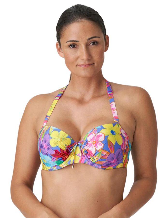Prima Donna Swim Sazan Padded Balcony Bikini Top Blue Bloom