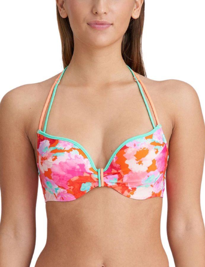Marie Jo Apollonis Padded Heart Shape Bikini Top Neon Sunset