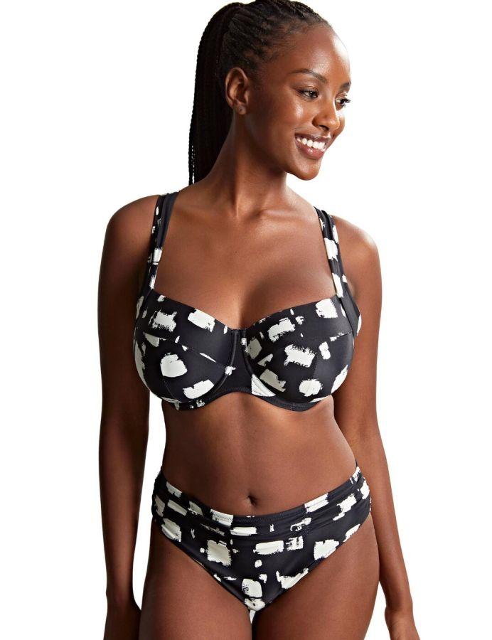Panache Olivia Full Cup Bikini Top Black Sand Print