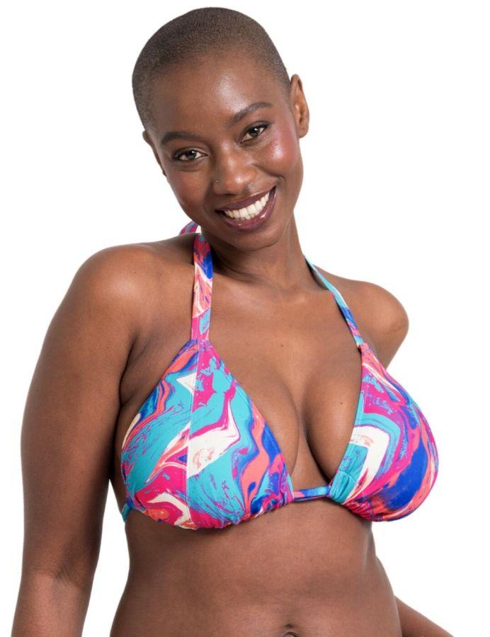 Curvy Kate Ibiza Triangle Bikini Top Print Mix Belle Lingerie