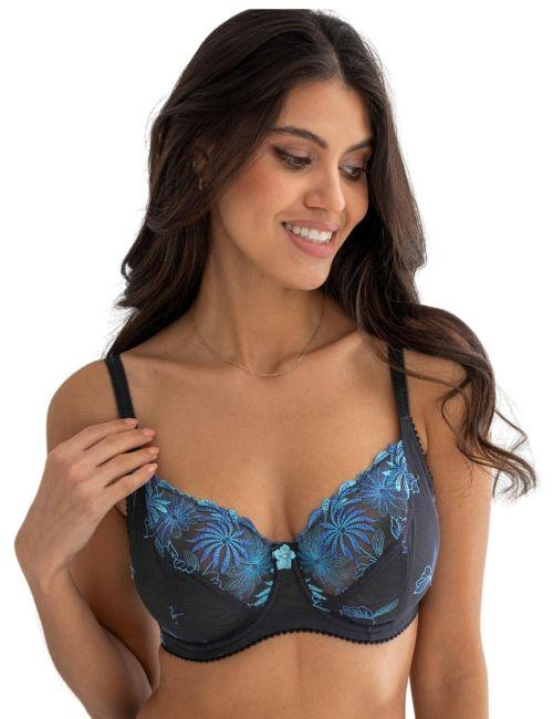 Pour Moi St Tropez Underwired Full Cup Bra - Slate/Blue