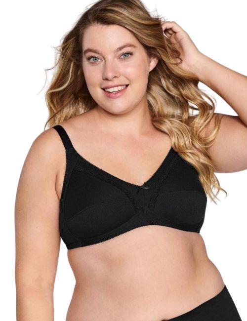 Naturana Cotton Soft Cup Bra - Black