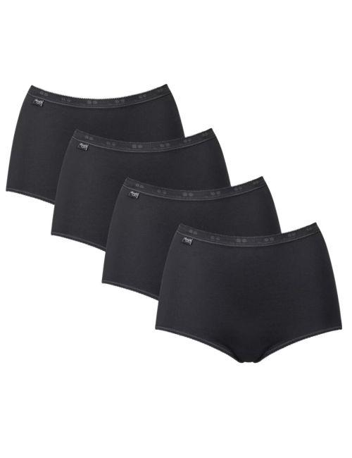 Sloggi Basic+ Maxi Brief 3 Pack + 1 Free - Black