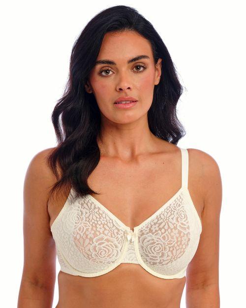 Wacoal Halo Lace Underwired Plunge Bra - Ivory