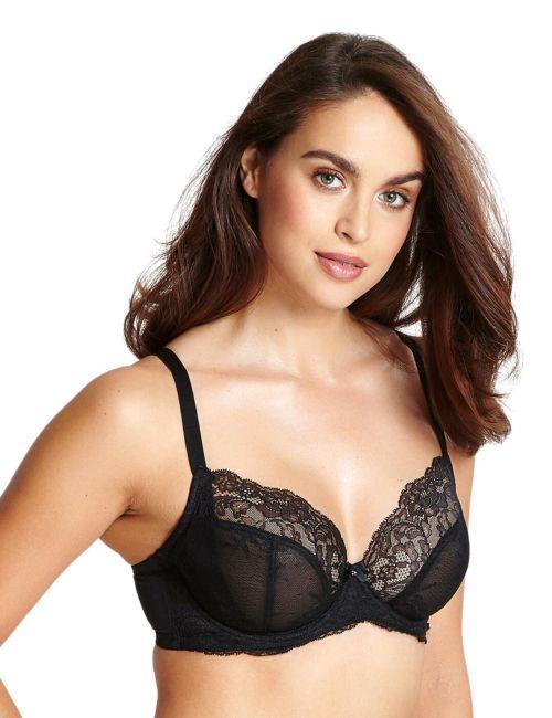Panache Ana Non Padded Plunge Bra - Black