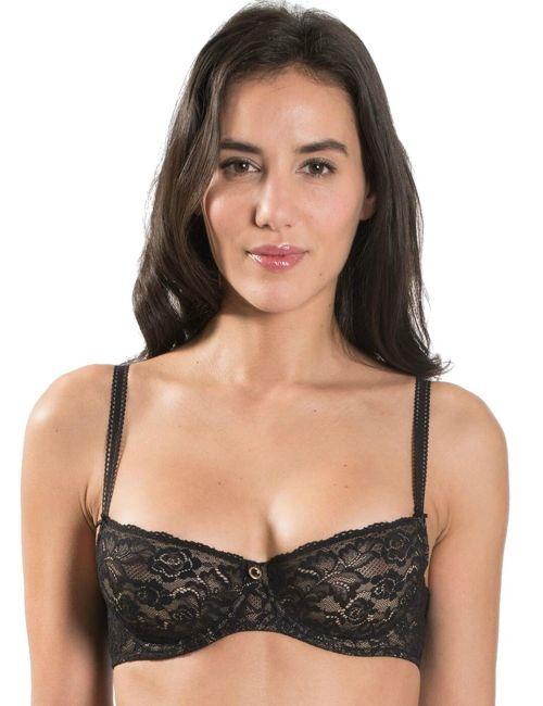 Aubade Rosessence Half Cup Bra - Noir Aubade Rosessence Half Cup Bra - Noir