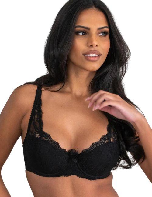 Pour Moi Flora Lightly Padded Underwired Bra - Black