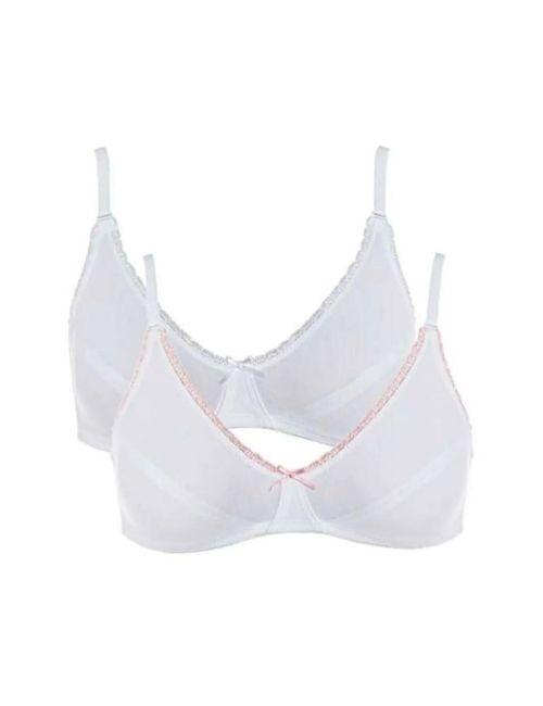 Royce My First Bra Missy Soft Cup Bra 2 Pack - White/Pink