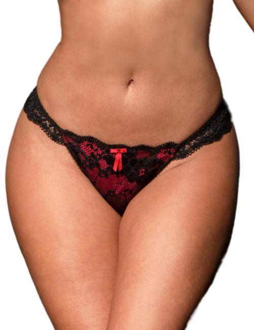 Pour Moi Amour Brazilian Brief - Black/Scarlet