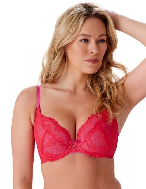 Gossard Superboost Lace Plunge Bra - Rose Red