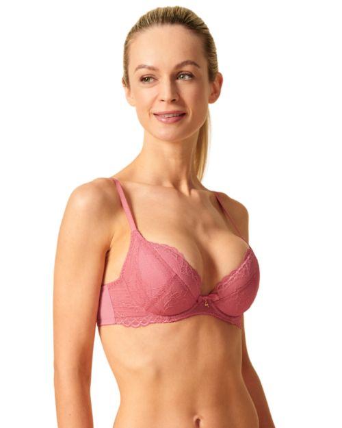 Gossard Superboost Lace Plunge Bra - Mauve Pink