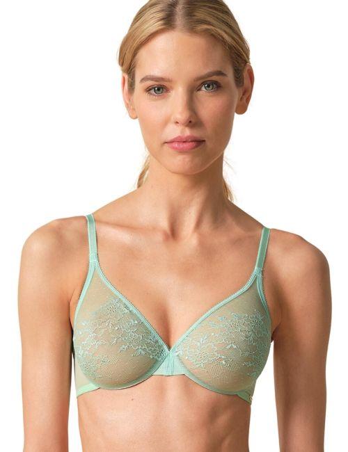 Gossard Glossies Lace Sheer Bra - Brook Green Gossard Glossies Lace Sheer Bra - Brook Green