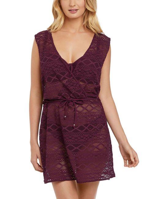 Freya Sundance Cross Over Beach Dress - Black Cherry