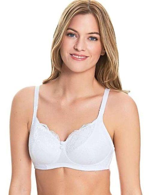 Royce Olivia Pocketed Post Mastectomy Bra - White