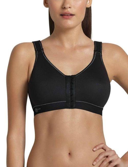 Anita Active Frontline Open Front Closure Sports Bra - Black