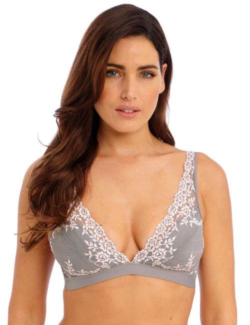 Wacoal Embrace Lace Soft Cup Bra - Smoke/Crystal Pink