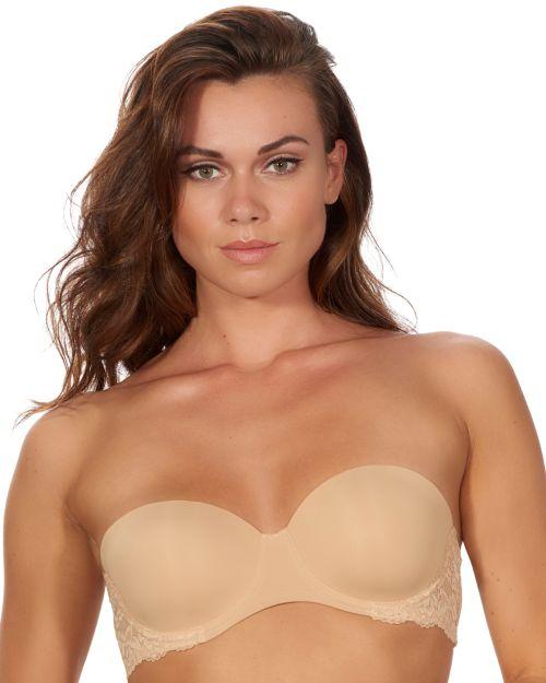 After Eden Basic Strapless Lace Bra - Nude/Powder