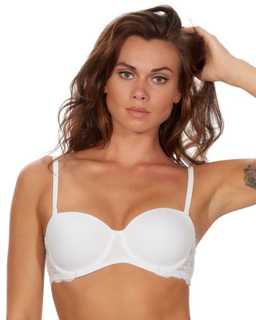 After Eden Basic Strapless Lace Bra - White