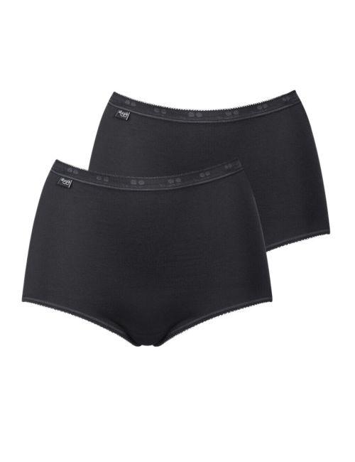 Sloggi Basic+ Maxi Brief 2 Pack - Black