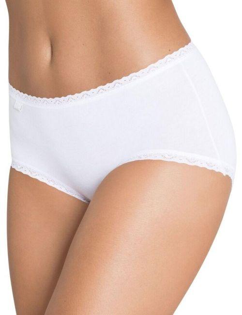 Sloggi 24/7 Cotton Lace Midi Brief 3 Pack - White