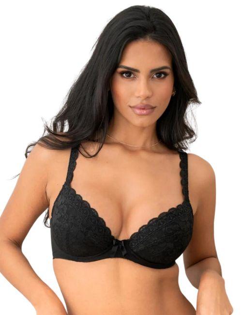 Pour Moi Rebel Padded Plunge Bra - Black