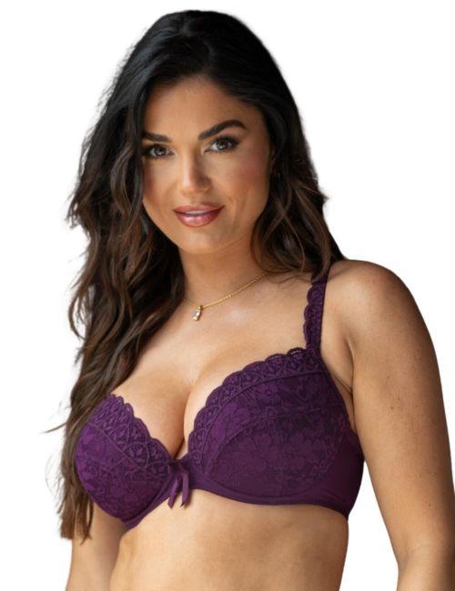 Pour Moi Rebel Padded Plunge Bra - Plum