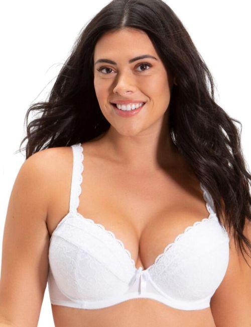 Pour Moi Rebel Padded Plunge Bra - White